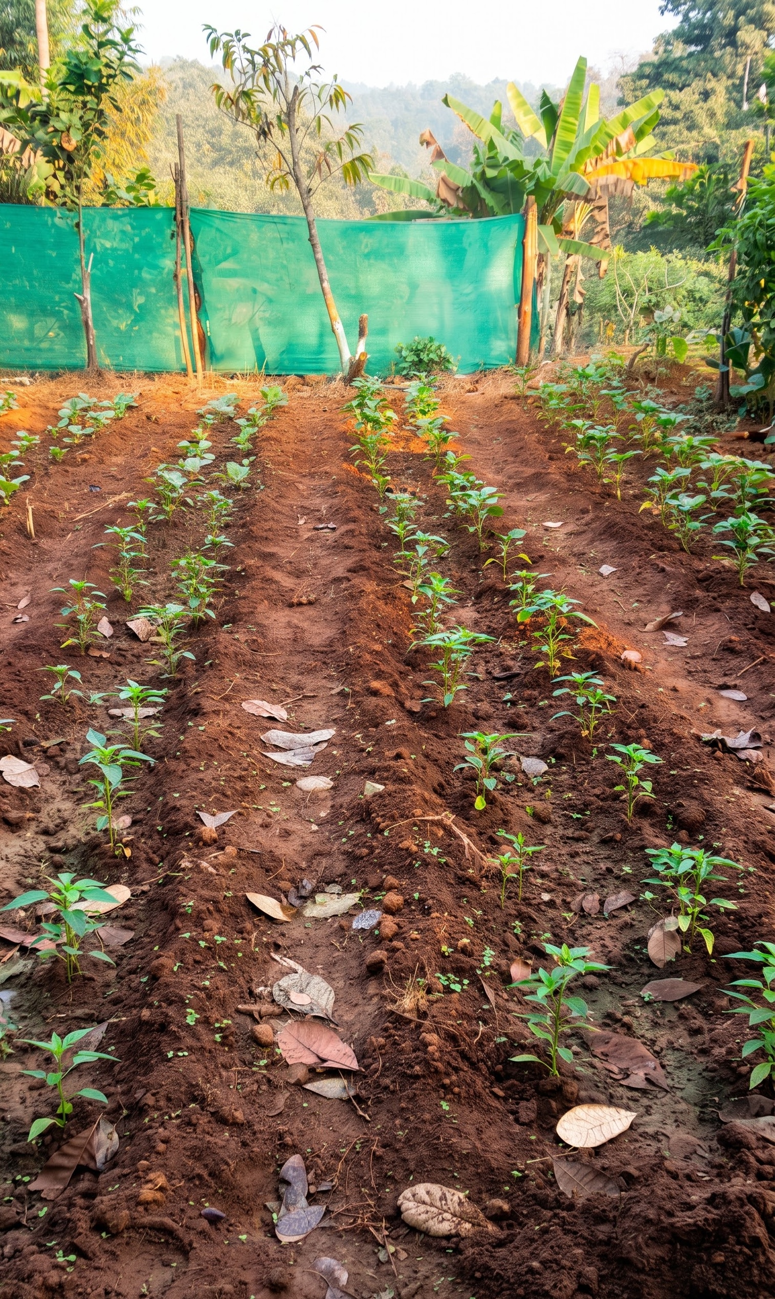 Vegetable garden at Breathe Woods
